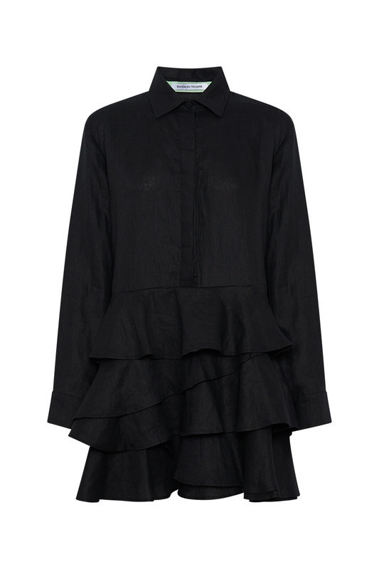 Delfina Mini Dress in Black | Bohemian Traders