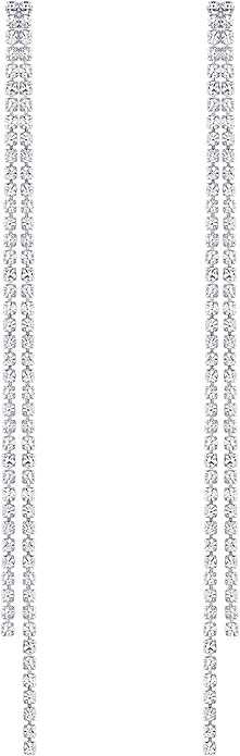 SELOVO Tassel Long 5in Earrings Clear Crystal Bridal Summber Beach Dangle Earrings Silver Tone | Amazon (US)