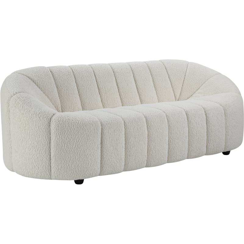 Acme Osmash Wooden Frame Sofa in White Teddy Sherpa | Amazon (US)