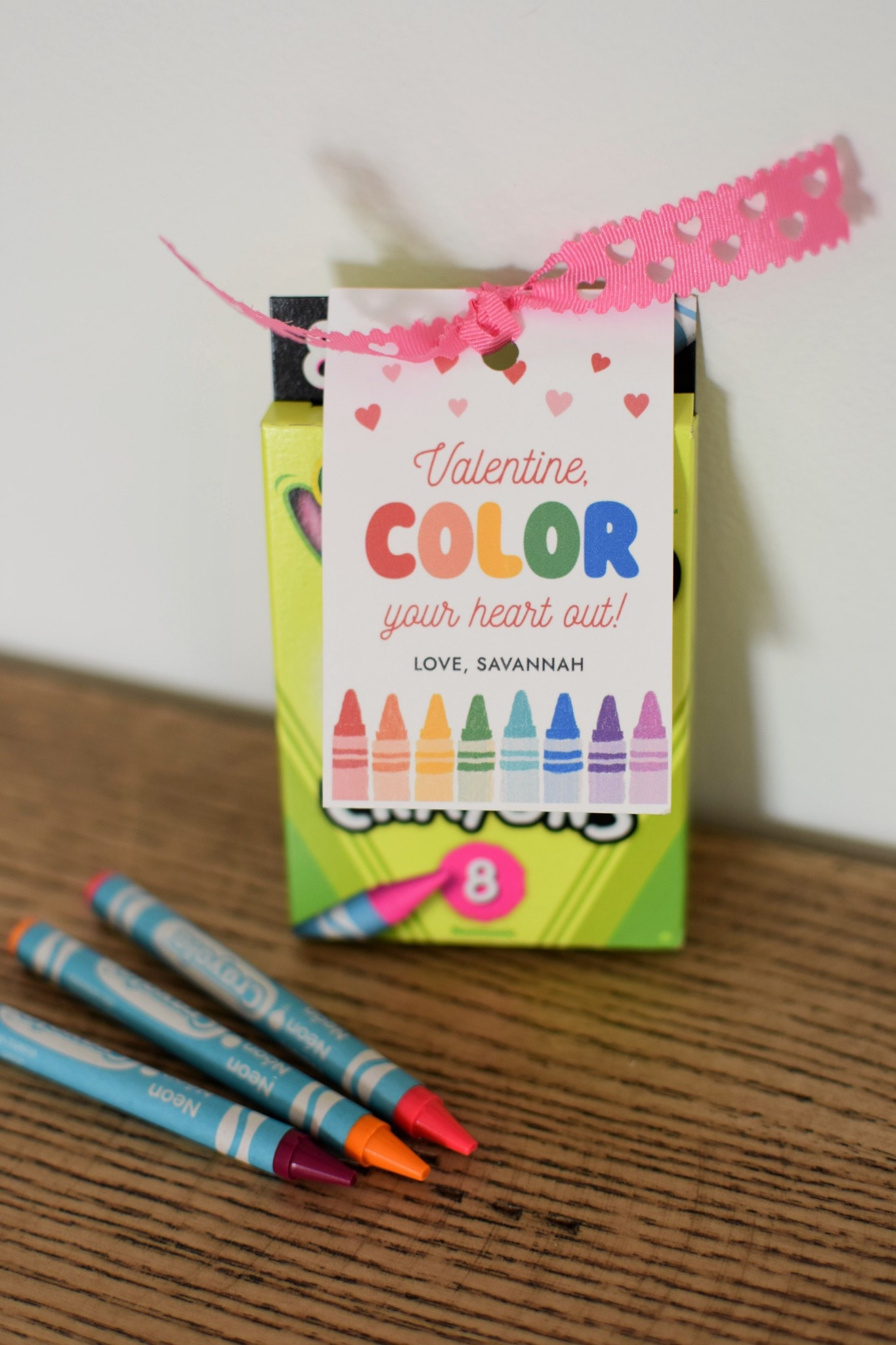 Low effort, high reward preschool Valentines!💌 I downloaded this gift tag on Etsy and printed at home. Look for small boxes of crayons at the dollar store or Michael’s!

#LTKSeasonal #LTKKids #LTKmomlife