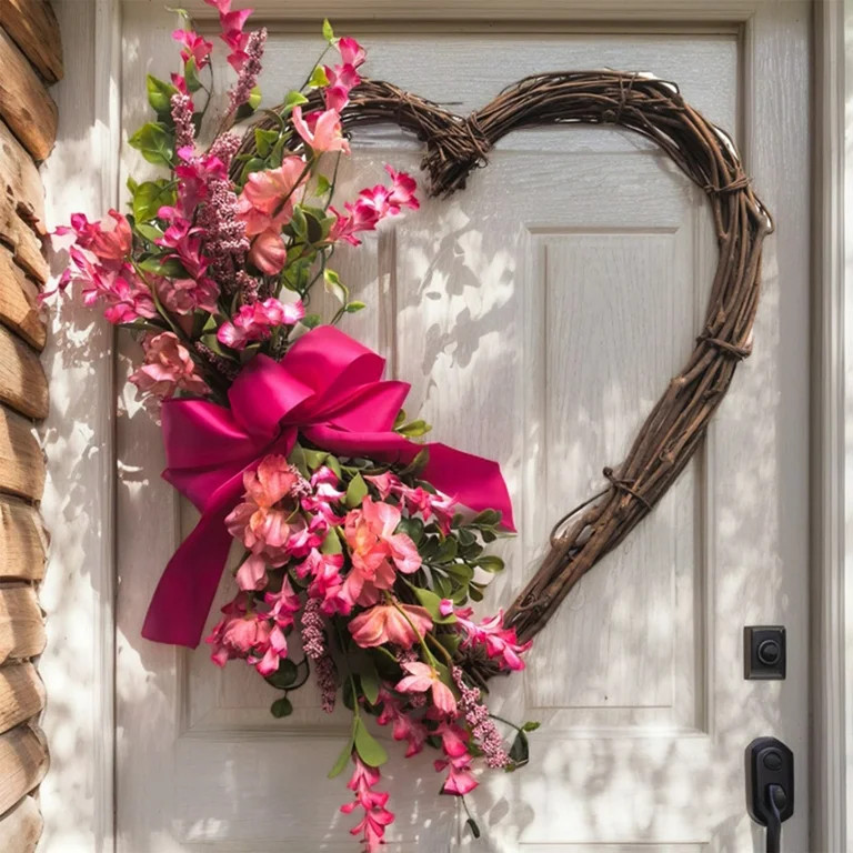 FYHALE Valentines Day Decor Wreaths for Front Door Outside Valentine Decorations for The Home Hea... | Walmart (US)