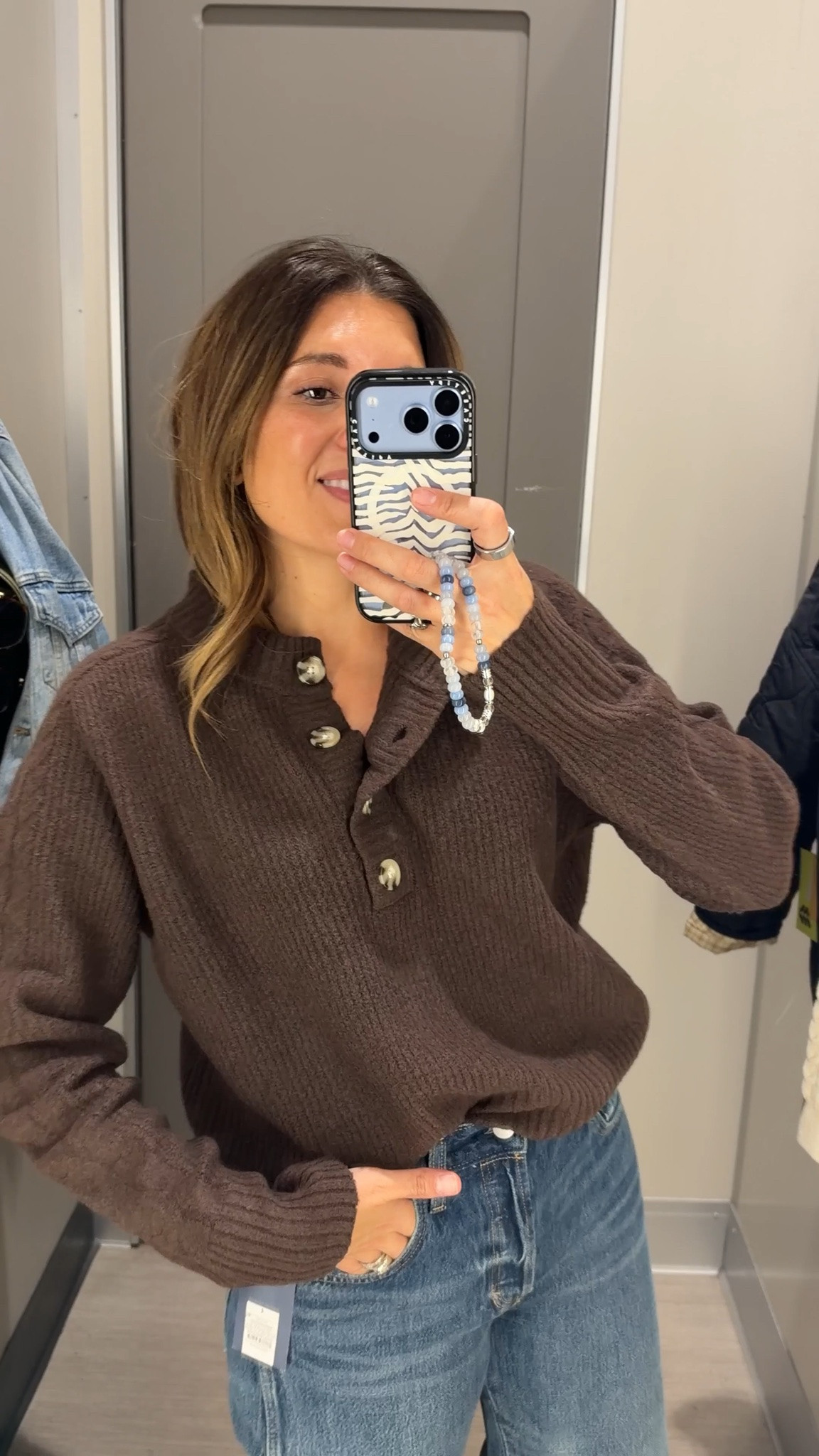 The softest, coziest Henley sweater!! In a small.

#LTKOver40 #LTKTall