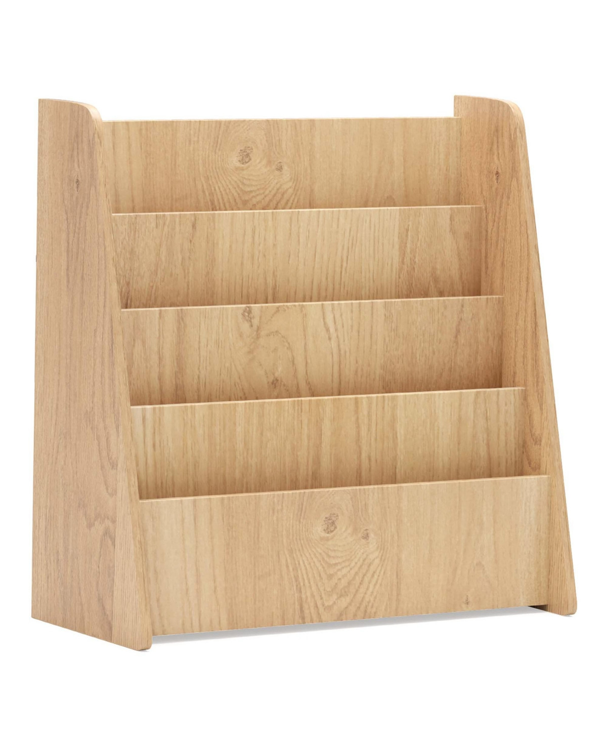 Costway 4-tier Kids Wooden Bookshelf Toddlers Book Rack with Deep Shelves - Natural | Macy's