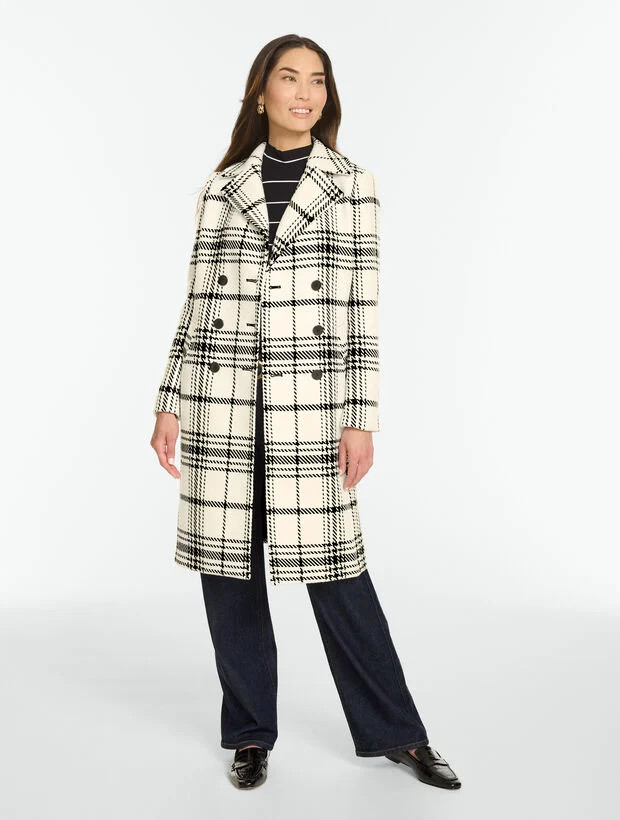Essex Plaid Windowpane Coat | Talbots