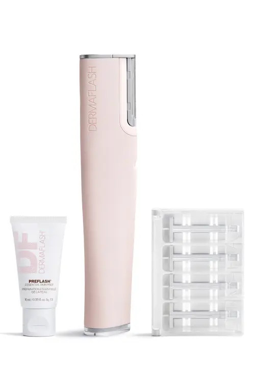 DERMAFLASH LUXE+ Advanced Sonic Dermaplaning & Peach Fuzz Removal Set in Blush at Nordstrom | Nordstrom