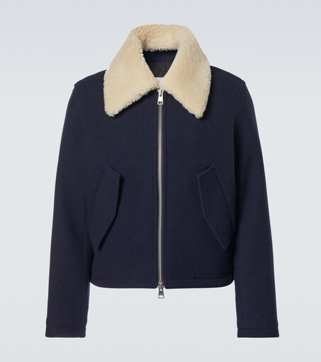 Shearling-trimmed virgin wool jacket | Mytheresa (US/CA)