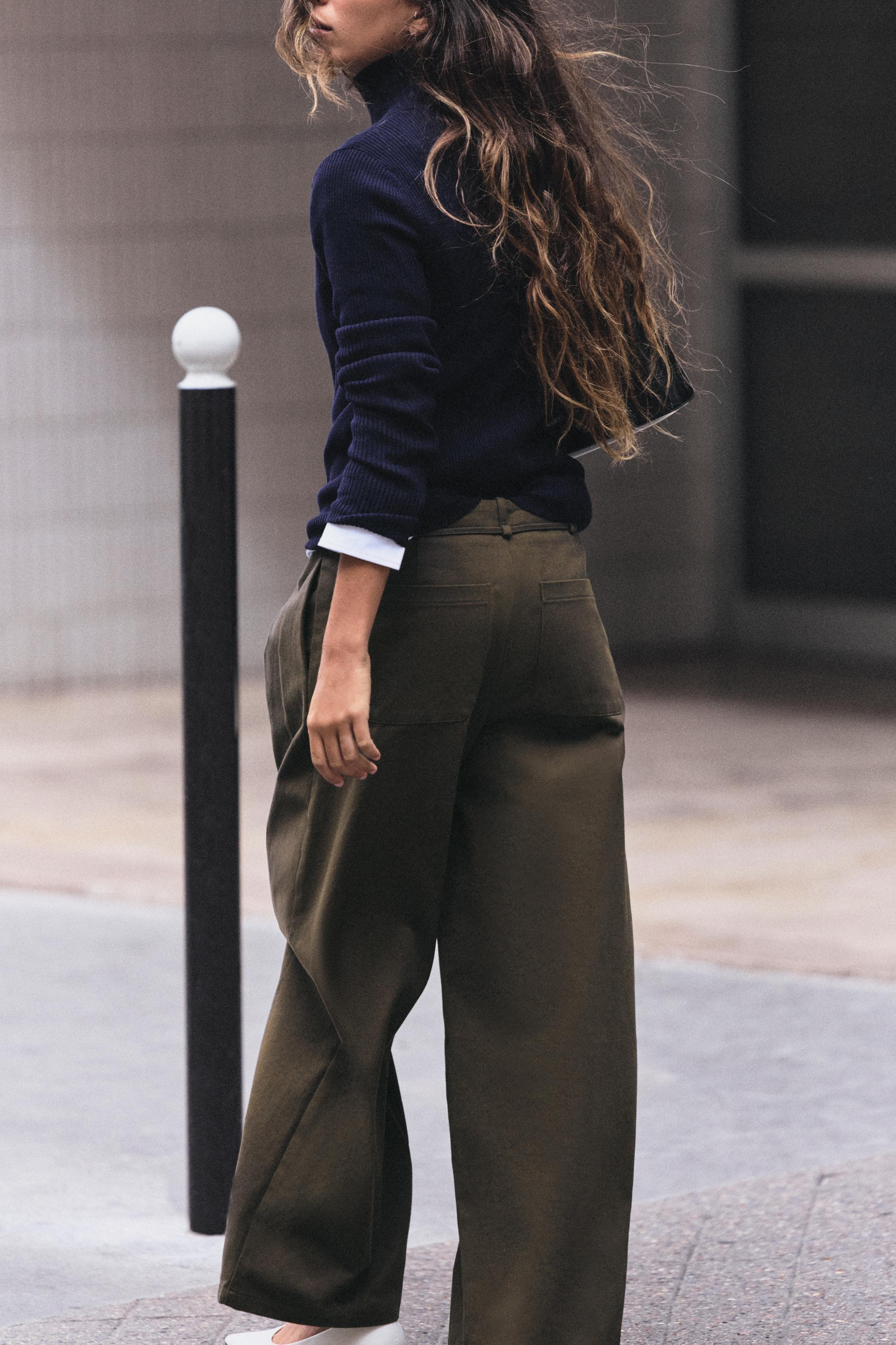 WIDE-LEG PLEATED BELT PANTS | Zara US