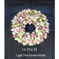 Spring Wreath Door Wreath Easter Wreath Tulip Wreath Sizes 1626 inches, custom colors The Original Tulip Wreath | Etsy (US)
