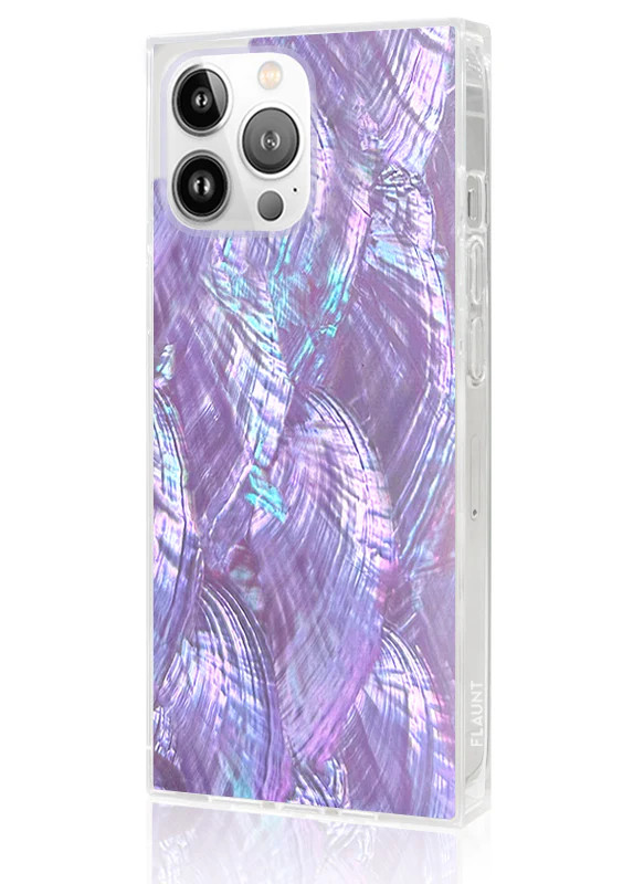 SQUARE® Purple Mother of Pearl iPhone Case | FLAUNT