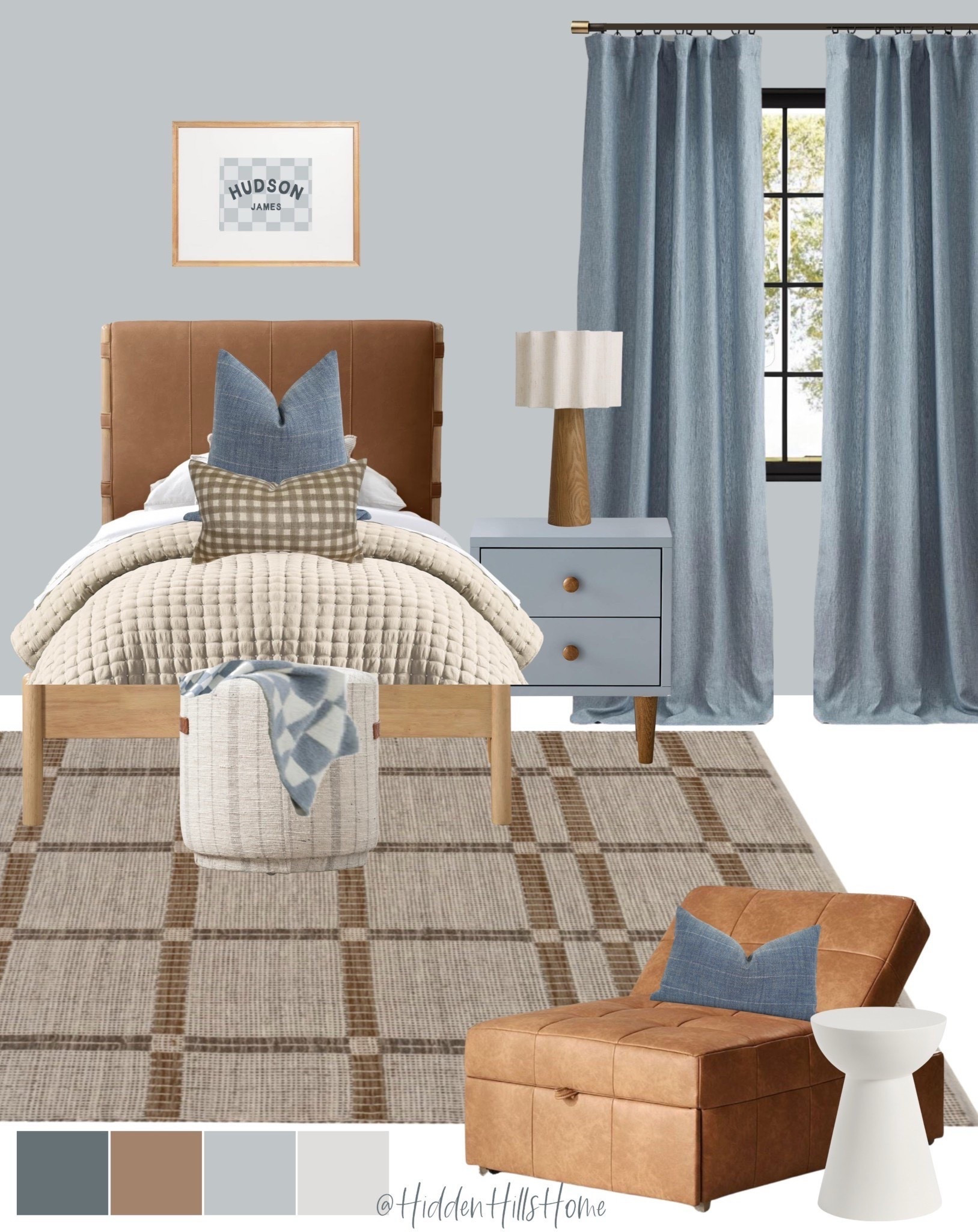 Boys bedroom decor mood board! Kids room decor ideas, home decor inspiration, boys bedroom design, kids room rug, nightstands #bedroom

#LTKSaleAlert #LTKHome #LTKKids