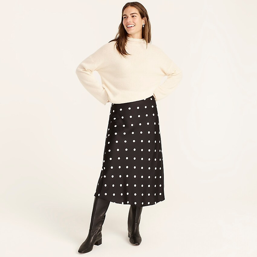 Pull-on slip skirt in dots | J. Crew US
