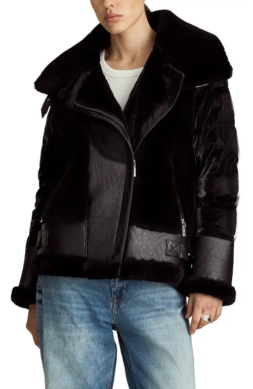 black shearling jacket | Nordstrom | Nordstrom