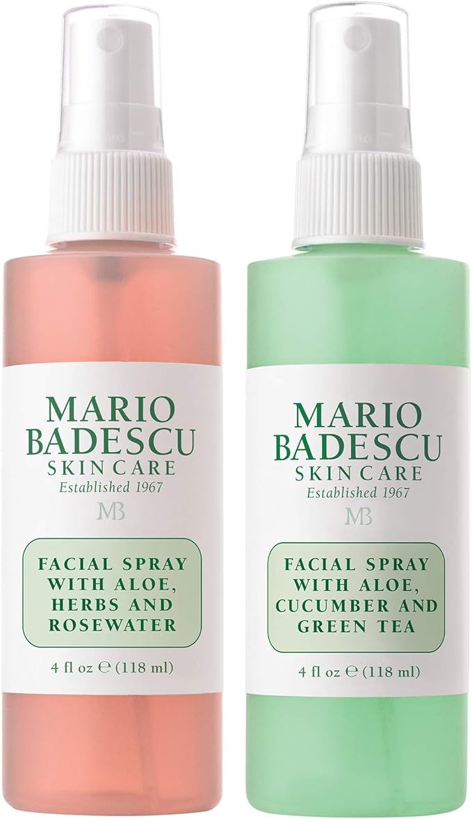 Mario Badescu Facial Spray with Rosewater and Facial Spray with Green Tea Duo, 4 oz. , 8 fl. oz. | Amazon (CA)