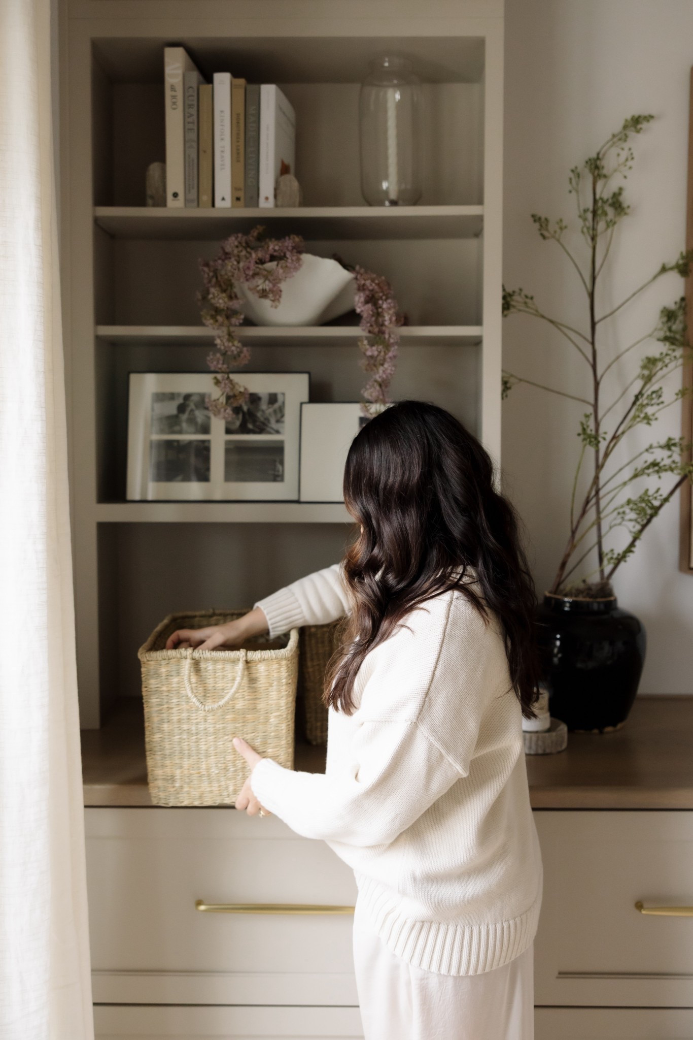 Shop everything in my office! // Wall Color: First Star by Sherwin Williams // Flooring: Coretec LVP in Springfield Oak // Cabinets: Custom by Countryside Cabinets in Oyster

 #LTKHome

#LTKWorkwear