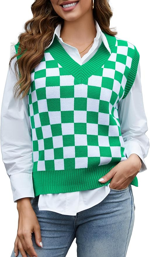 Women Christmas Sweater Vest Valentines Day Gifts Mothers Day St Patricks Day Outfits for Mom | Amazon (US)