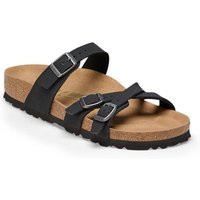 Birkenstock Franca Vegan Birkibuc Sandals for Women in Black | Glik's