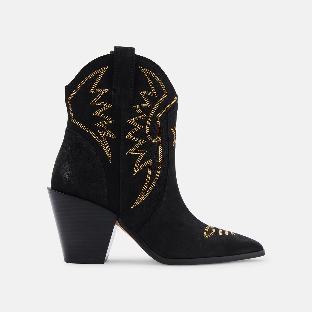 GINNI BOOTIES BLACK NUBUCK | DolceVita.com