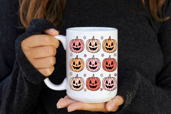 Pumpkin Mug  Autumn Decor  Fall Coffee Mug  Jack O Lantern - Etsy | Etsy (US)