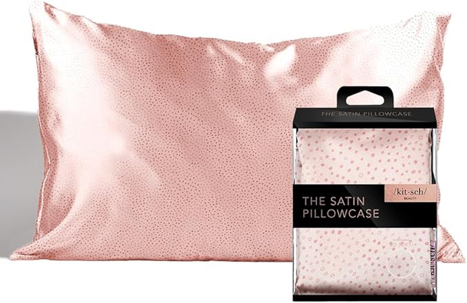 Kitsch Satin Pillowcase for Hair & Skin - Softer Than Silk | Cooling Pillowcases with Zipper | Sa... | Amazon (US)