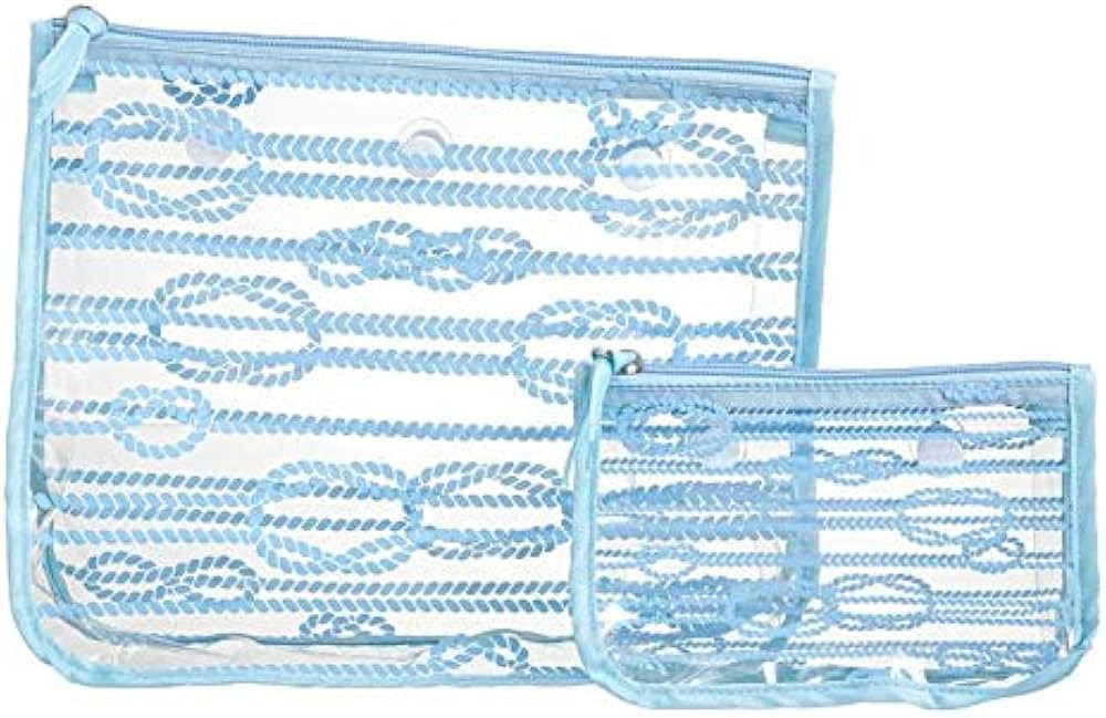 Clear Designer Zipper Insert (Set of 2) Travel Organizer Storage Pop In Bogg Bag (Ropes) | Amazon (US)