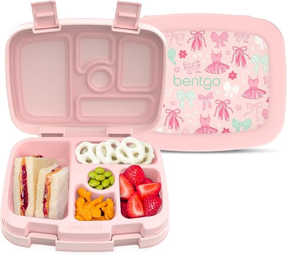 Bentgo Kids Prints Leak-Proof 5-Compartment Bento-Style Kids Lunch Box | Ideal Portion Sizes for ... | Amazon (US)