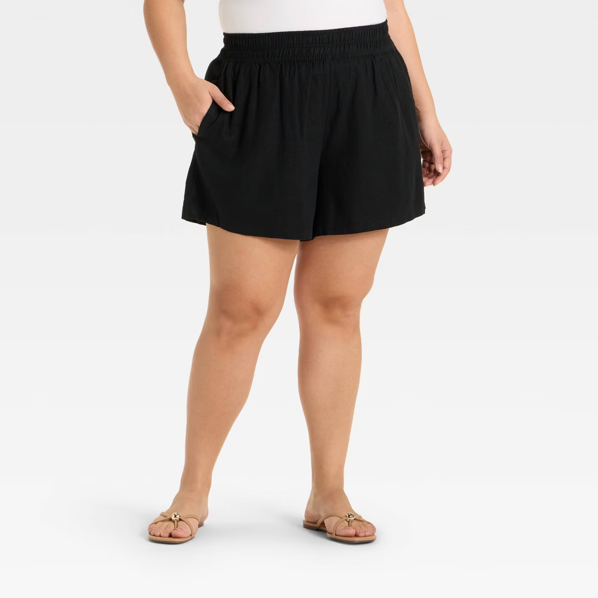 Women's High-Rise Linen Pull-On Shorts - Ava & Viv™ | Target