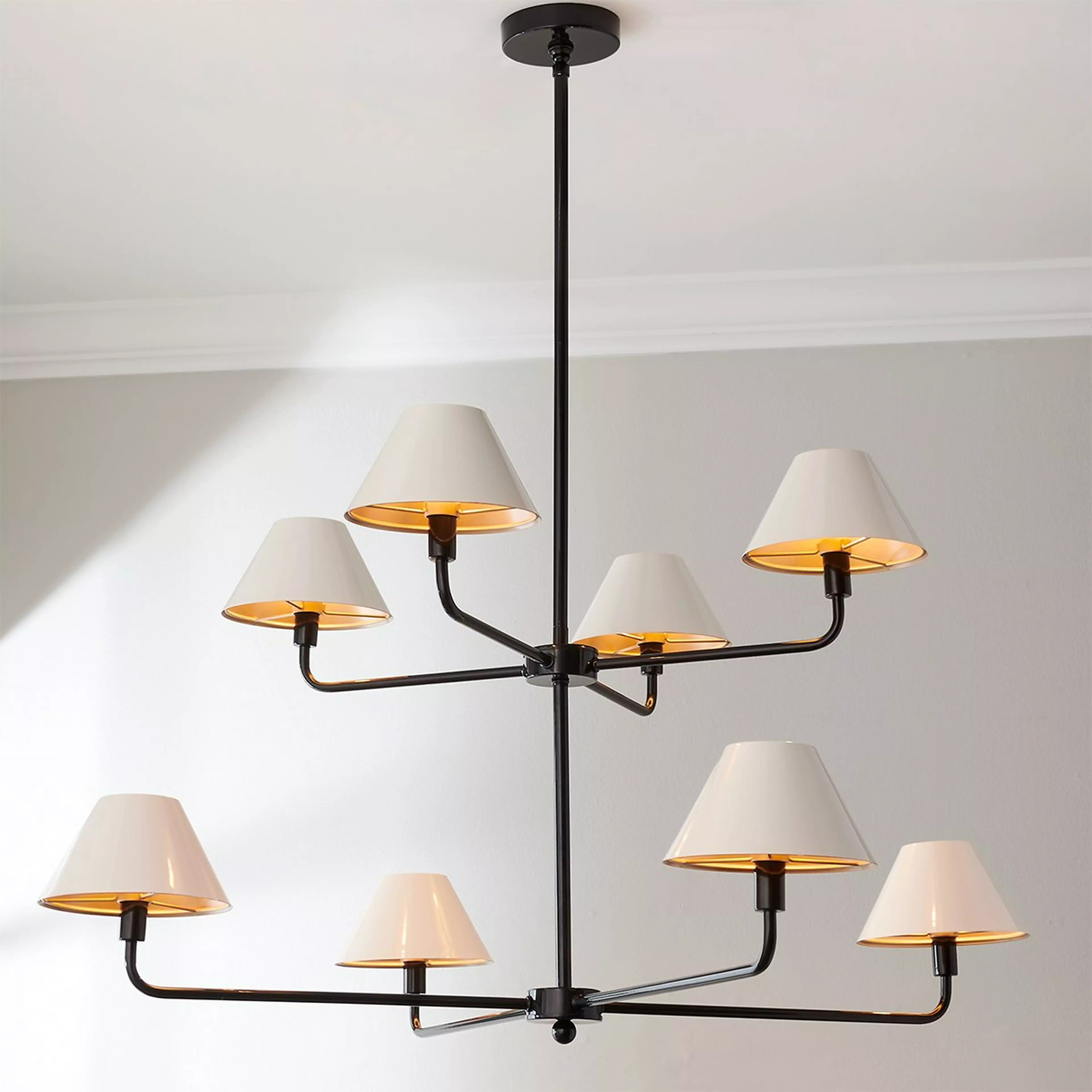 Chris Loves Julia Edie Two-Tier Chandelier - 8 Light | Shades of Light