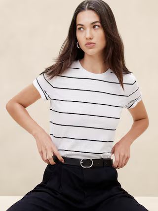 Linen-Blend T-Shirt | Banana Republic Factory