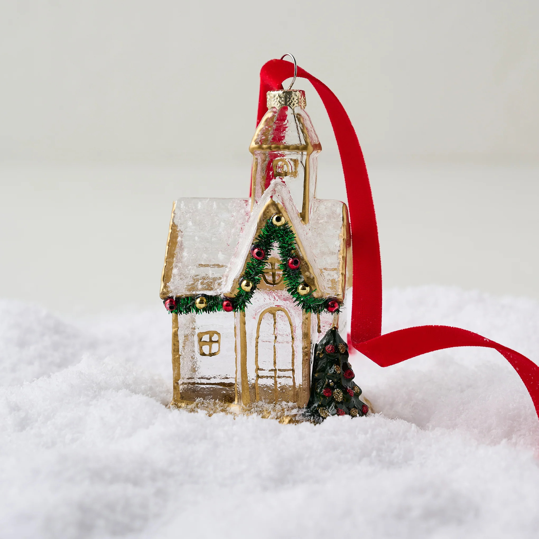 Gold Glass Church Ornament | Magnolia