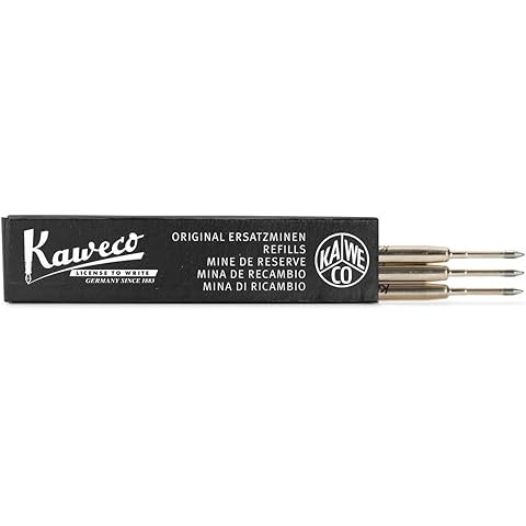 Kaweco G2 Ballpoint Pen Refills 0.8 mm Black Pack of 3 | 3 Pieces Ball Pen Refill for Kaweco Dia2... | Amazon (US)