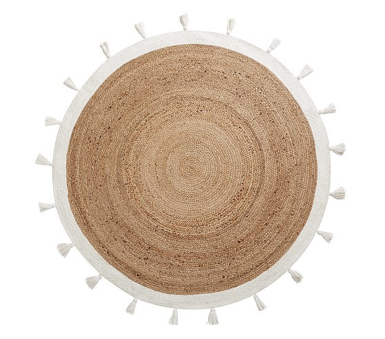 Chenille Jute Round Rug | Pottery Barn Kids