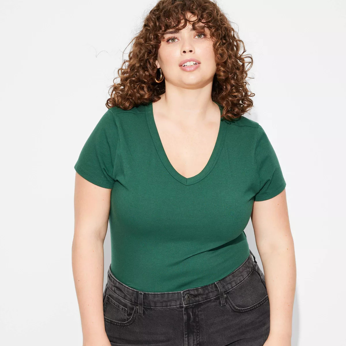Women's Short Sleeve V-Neck Cropped T-Shirt - Wild Fable™ | Target