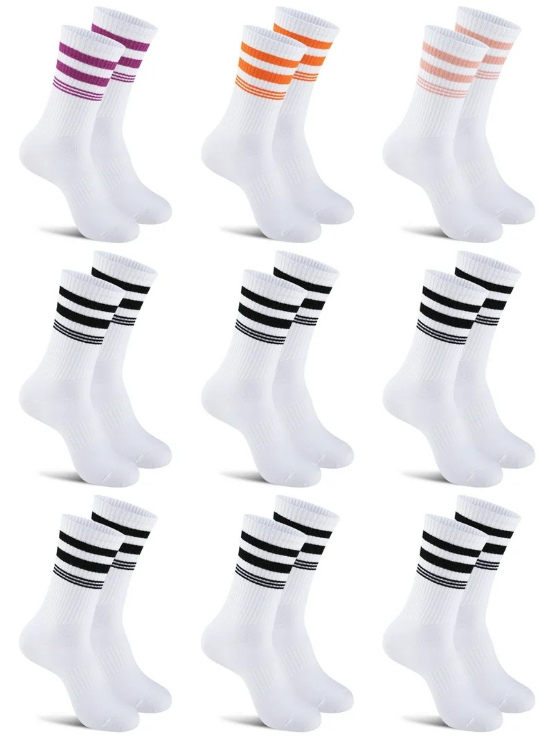 COOPLUS 9 Pairs Womens Lightweight Crew Socks Athletic Moisture Wicking Socks for Women | Walmart (US)