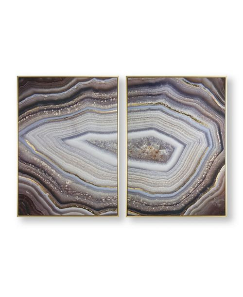 Glamorous Gems Framed Canvas Wall Art - Set of 2 | Macys (US)