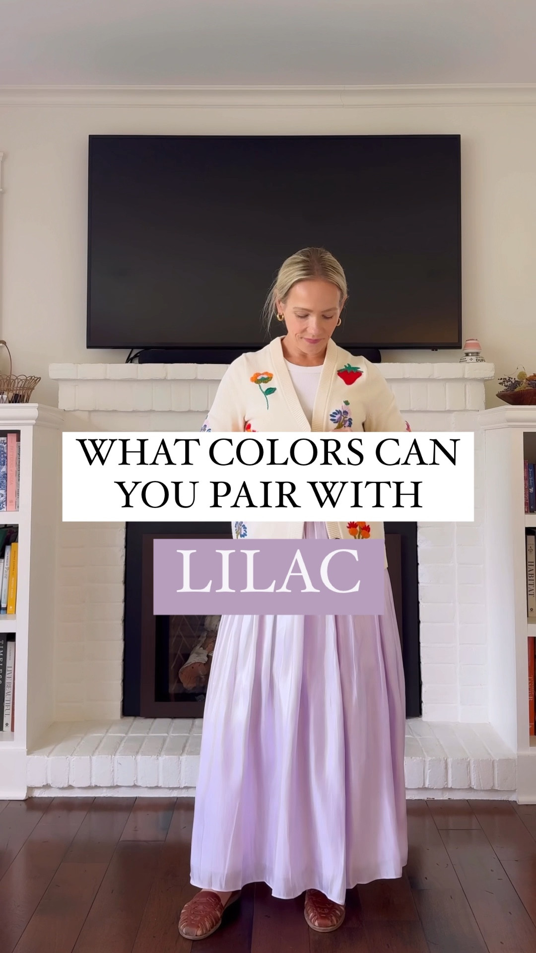 Colors to wear with Lilac. Which is your favorite?? 
Wearing a small in this stunning skirt. Can’t recommend enough for now then straight through to the holiday
♥️ Claire 

#LTKFindsUnder100 #LTKStyleTip #LTKWorkwear