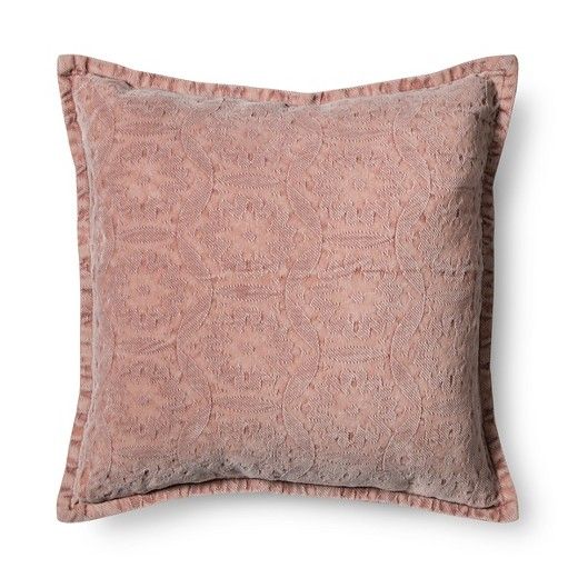 Pink Stonewashed Square Throw Pillow (18"x18") - Threshold™ | Target
