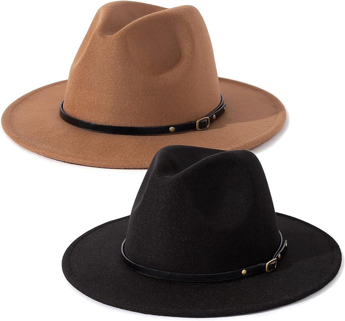 Lisianthus Women Belt Buckle Fedora Hat | Amazon (US)