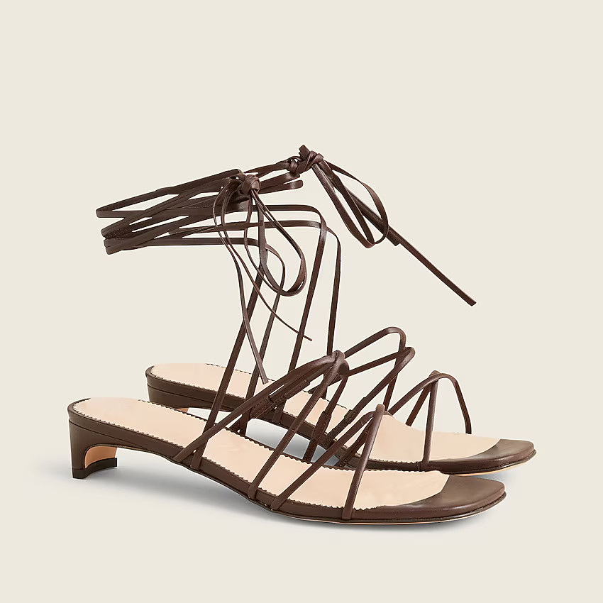 Sardinia ankle-wrap heeled sandals | J. Crew US