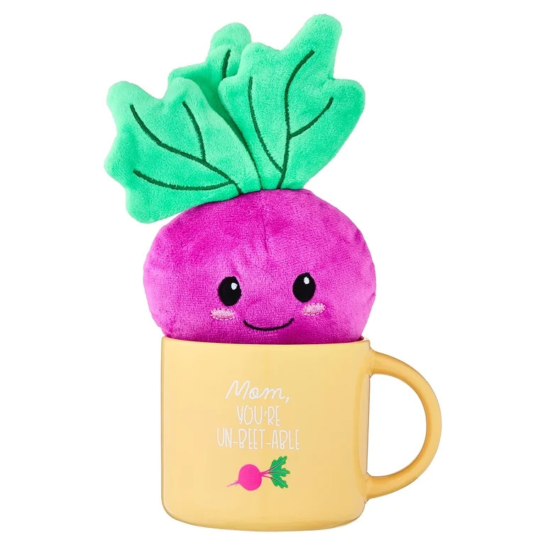 Beet Plush in Un-Beet-Able Mug, Purple and Yellow, Mother's Day by Way To Celebrate | Walmart (US)