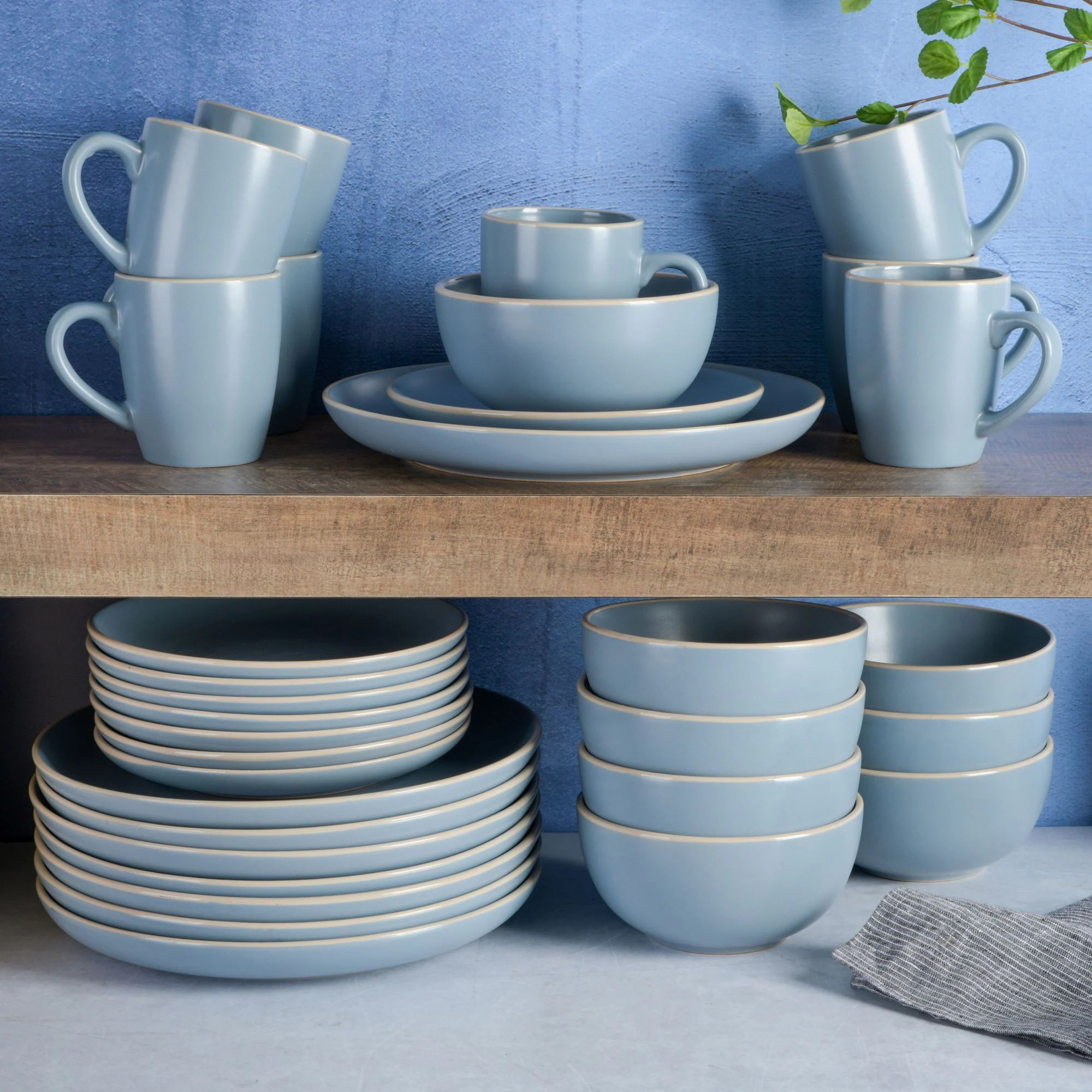 Gibson Home Rockaway 32-Piece Stoneware Dinnerware Set | Bed Bath & Beyond