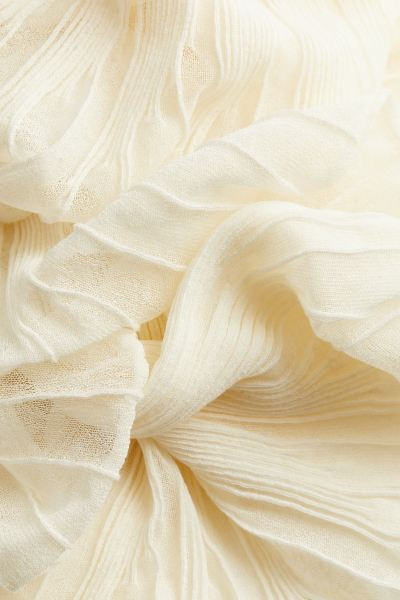 Tiered Sheer-knit Skirt - Cream - Ladies | H&M US | H&M (US + CA)