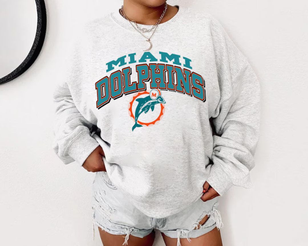 Retro Miami Football Sweatshirt, Miami Florida Football Crewneck Sweatshirt, Vintage Miami Footba... | Etsy (US)