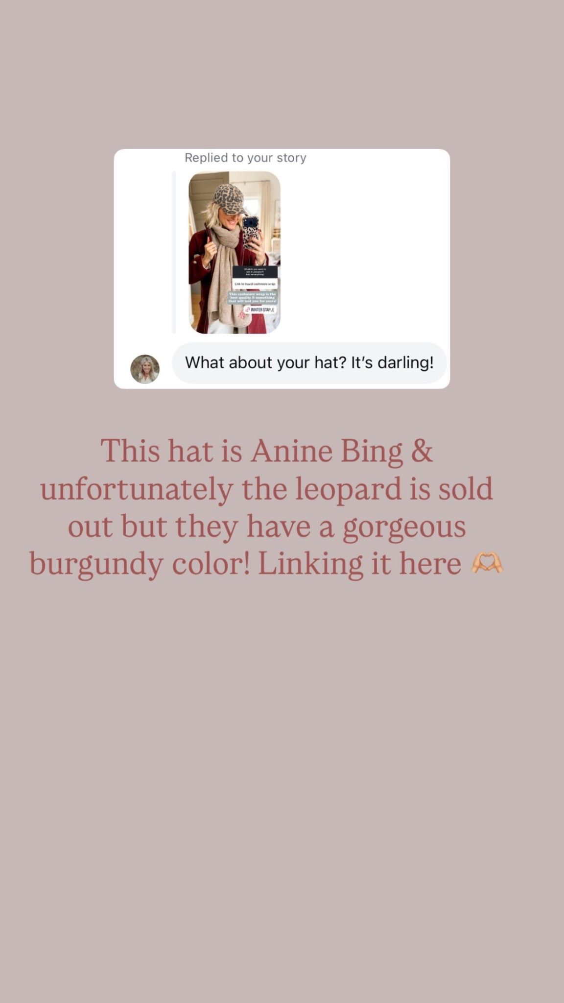 I love my Anine Bing hats! This burgundy color is so pretty!

Loverly Grey, Anine Bing, women’s hat

#LTKootd