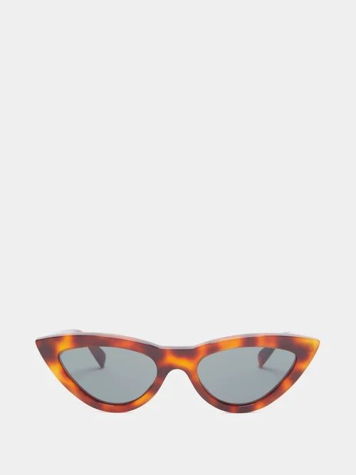 Celine Eyewear - Cat-eye Tortoiseshell Acetate Sunglasses - Womens - Brown | Matches (US)