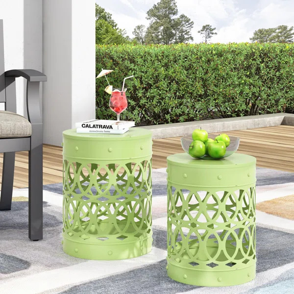 Moraima Outdoor Metal Side Tables | Wayfair North America