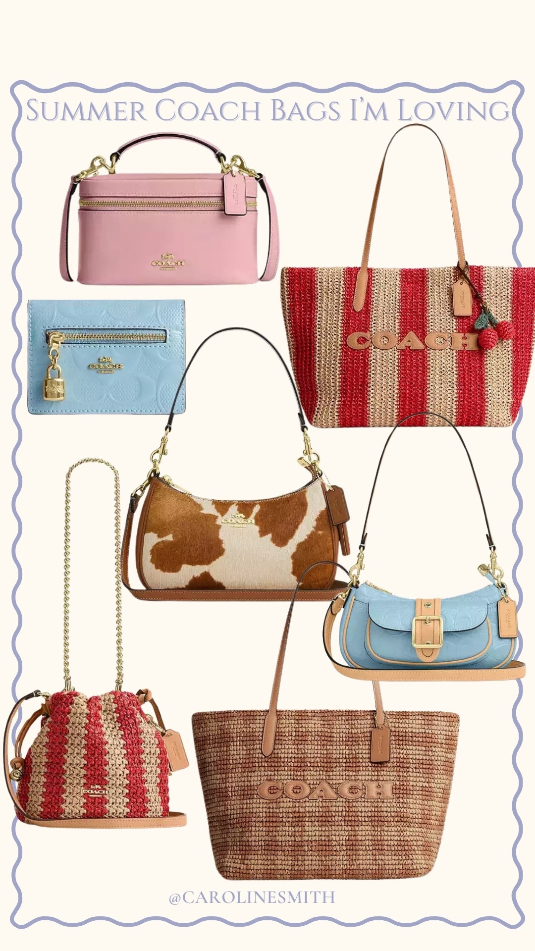 New summer Coach bags I’m LOVING



Summer tote, nostalgic, straw bag, cow print, vanity bag, affordable style, bag crush

#LTKootd #LTKSaleAlert #LTKSeasonal