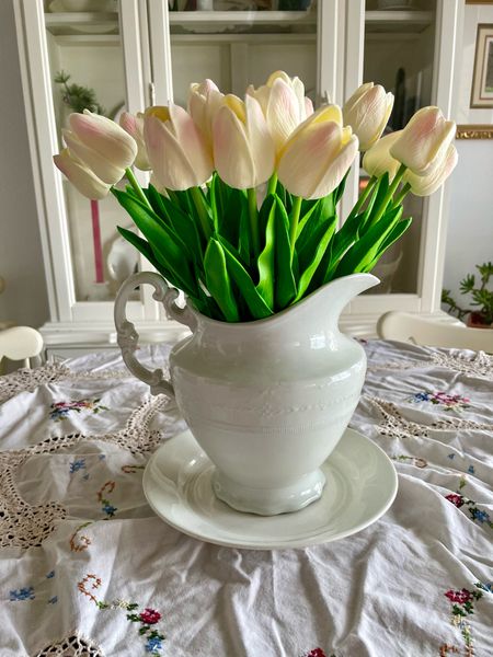 These are THE BEST faux Tulips I’ve ever found. They truly do feel, and look, like the real thing. No frayed edges or fake looking leaves! Pop these babies in your favorite vessel for an instant Spring centerpiece!

#LTKSeasonal #LTKfindsunder50 #LTKhome