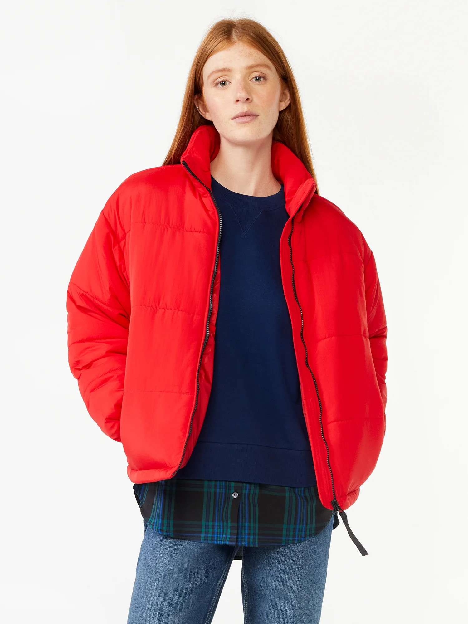 Free Assembly Women's Oversized Puffer Jacket | Walmart (US)