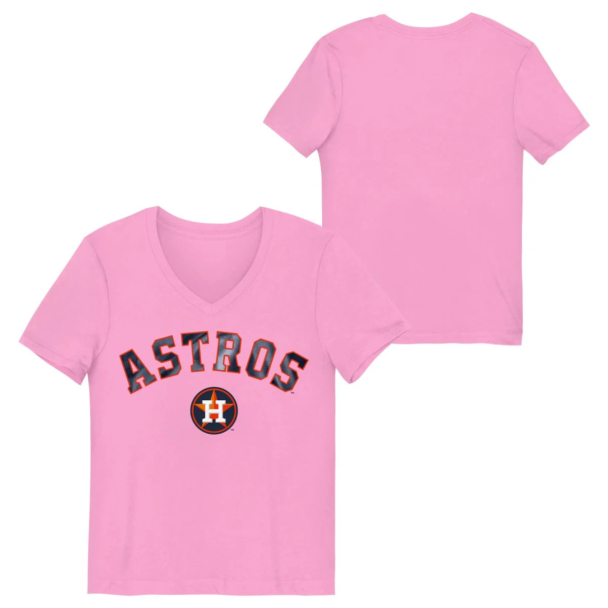 Houston Astros Girls Pink Color Cotton Short Sleeve Tee | Walmart (US)
