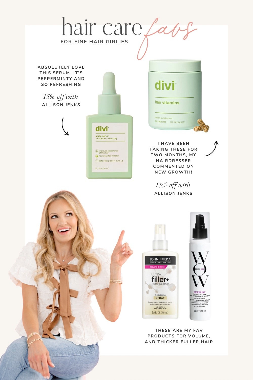 I have the thinnest finest hair truly EVER and these are my must haves! 